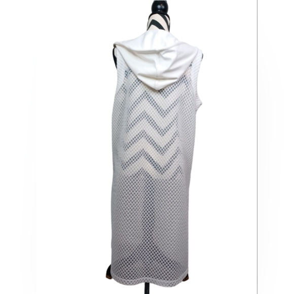 Alain Murati Bling Artsy White Mesh Sleeveless Dress Swim Cover-Up - Picture 2 of 13